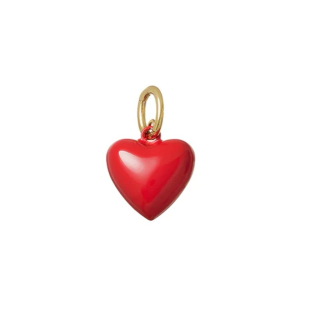 ROXANNE ASSOULIN The Mini Puffy Heart Charm in Red firm price